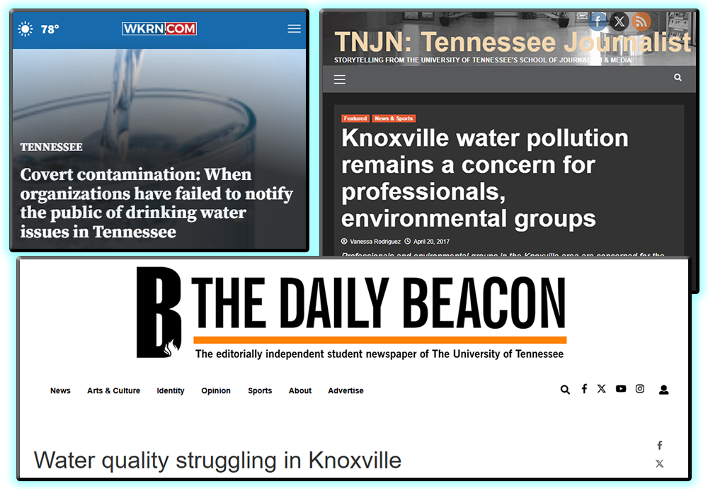 News articles about water contamination