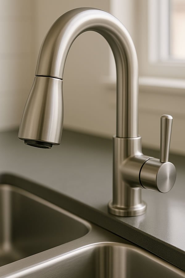 Clean faucet after water softener